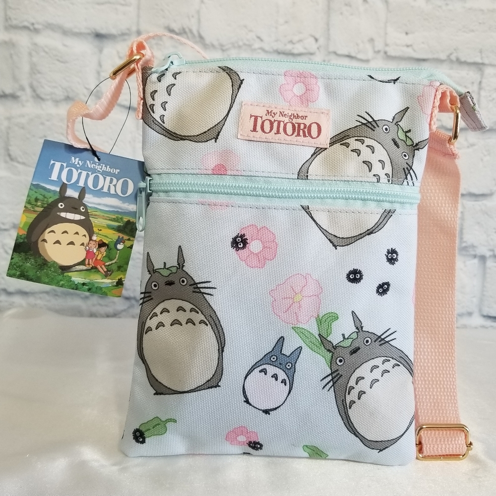 Studio Ghibli My Neighbor Totoro Floral Soot Sprites Totoro Crossbody Bag New